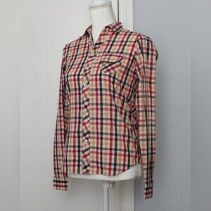 Custom Made Women’s Plaid Button Up Pocket Front Shirt
